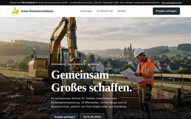 Civil engineering & groundworks homepage, Dornburg