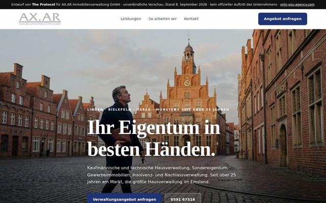 Property management homepage, Lingen