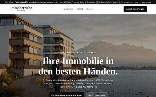 Property management homepage, Konstanz