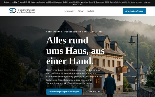 Property management homepage, Gummersbach