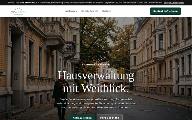 Property management homepage, Chemnitz
