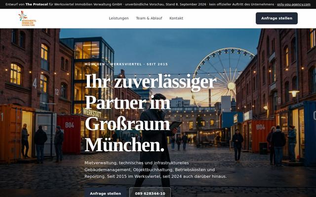 Property management homepage, München