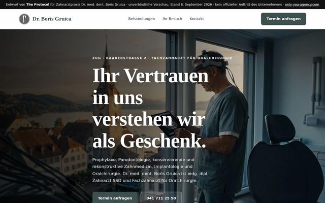 Oral surgery homepage, Zug